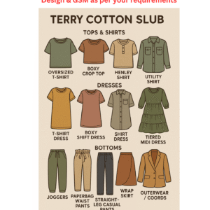 On-Demand Women's Clothing - Tops, Shirts & Bottom wear - With Terry Cotton Slub